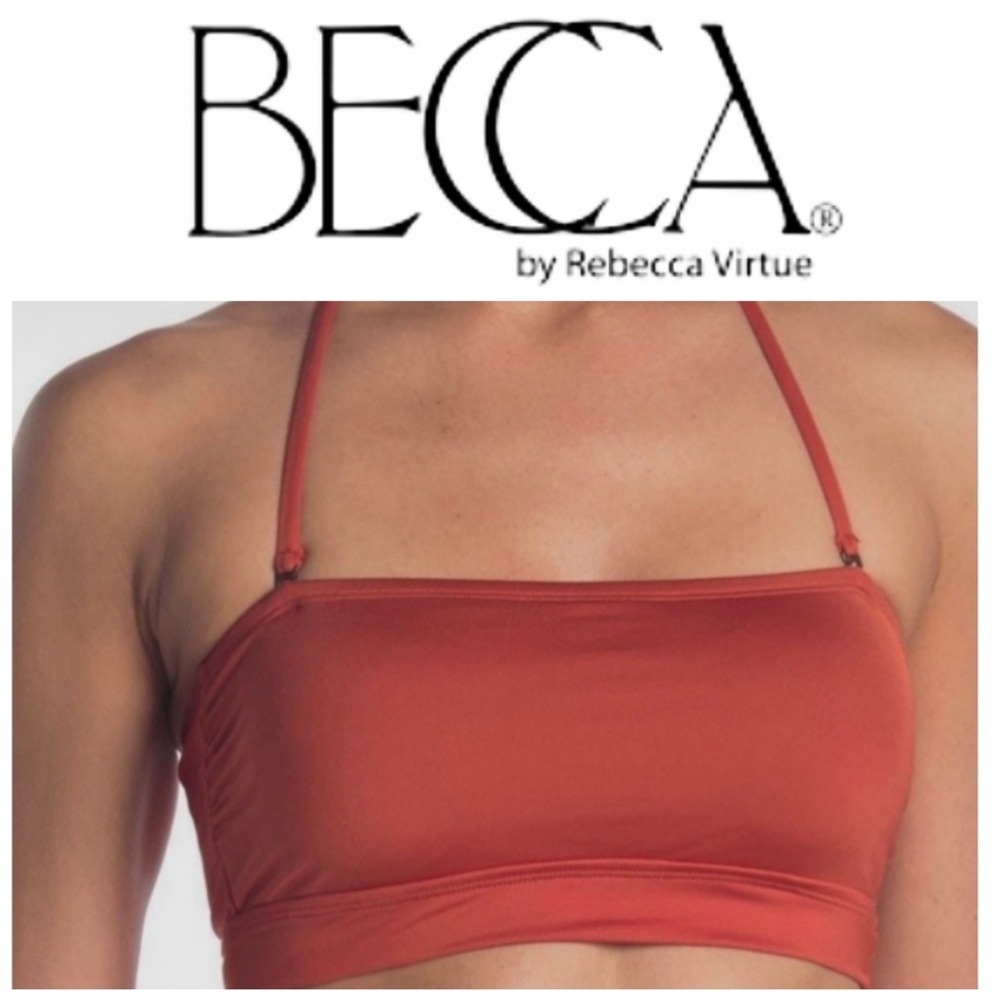 New Becca Clay Bandeau Bikini Top